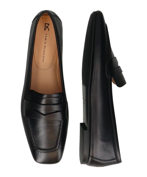 INTER-CHAUSSURES / インター ショシュール ビジネス・ドレスシューズ | 【FABIO RUSCONI】スクエアトウサケットフラットローファー | 詳細6