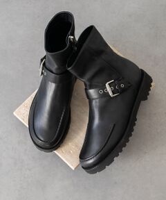 INTER-CHAUSSURES / インター ショシュール ブーツ（ショート丈） | 【FABIO RUSCONI】オブリークトウベルトモカブーツ