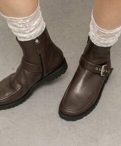 INTER-CHAUSSURES / インター ショシュール ブーツ（ショート丈） | 【FABIO RUSCONI】オブリークトウベルトモカブーツ