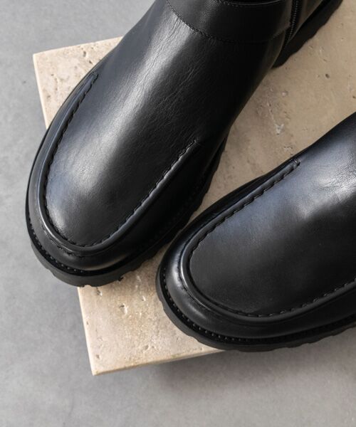 INTER-CHAUSSURES / インター ショシュール ブーツ（ショート丈） | 【FABIO RUSCONI】オブリークトウベルトモカブーツ | 詳細9