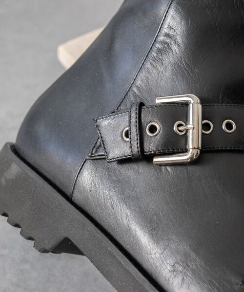 INTER-CHAUSSURES / インター ショシュール ブーツ（ショート丈） | 【FABIO RUSCONI】オブリークトウベルトモカブーツ | 詳細10