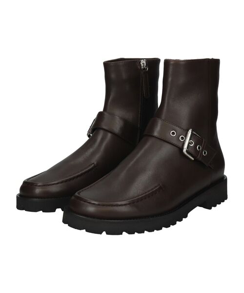 INTER-CHAUSSURES / インター ショシュール ブーツ（ショート丈） | 【FABIO RUSCONI】オブリークトウベルトモカブーツ | 詳細11