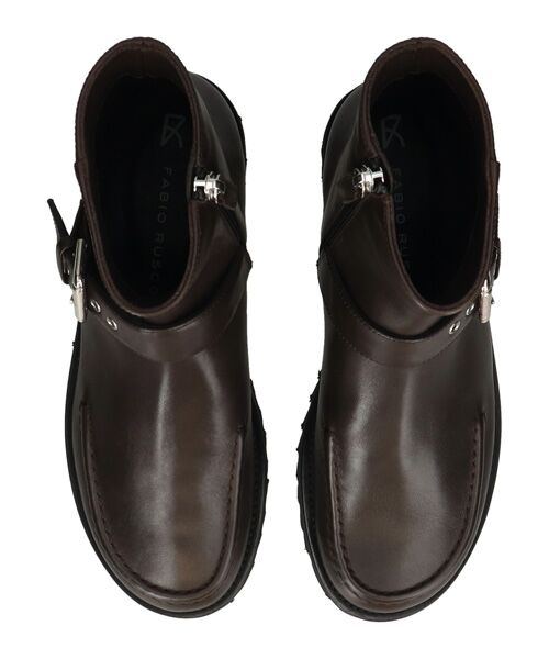 INTER-CHAUSSURES / インター ショシュール ブーツ（ショート丈） | 【FABIO RUSCONI】オブリークトウベルトモカブーツ | 詳細16