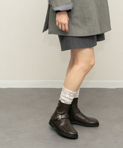 INTER-CHAUSSURES / インター ショシュール ブーツ（ショート丈） | 【FABIO RUSCONI】オブリークトウベルトモカブーツ | 詳細19