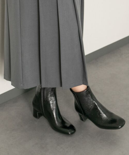 INTER-CHAUSSURES / インター ショシュール ブーツ（ショート丈） | 【FABIO RUSCONI】スクエアトウレザーショートブーツ | 詳細19