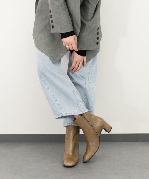 INTER-CHAUSSURES / インター ショシュール ブーツ（ショート丈） | 【FABIO RUSCONI】スクエアトウレザーショートブーツ | 詳細29