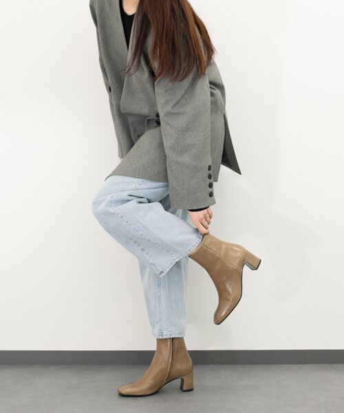 INTER-CHAUSSURES / インター ショシュール ブーツ（ショート丈） | 【FABIO RUSCONI】スクエアトウレザーショートブーツ | 詳細30