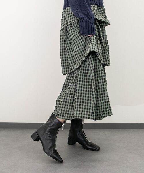 INTER-CHAUSSURES / インター ショシュール ブーツ（ショート丈） | 【FABIO RUSCONI】スクエアトウセンタージップショートブーツ | 詳細8