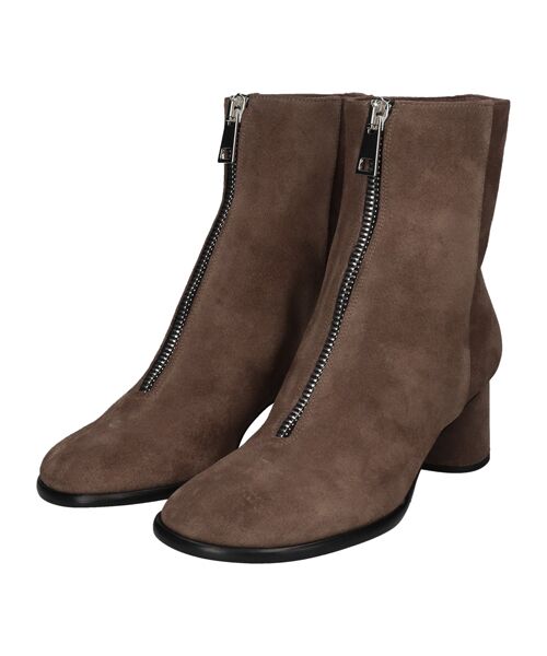 INTER-CHAUSSURES/インター ショシュール 【FABIO RUSCONI】オブリークトウセンタージップブーツ オークスウェード 37 INTER-CHAUSSURES/インター ショシュール 【FABIO RUSCONI】オブリークトウセンタージップブーツ オークスウェード 37