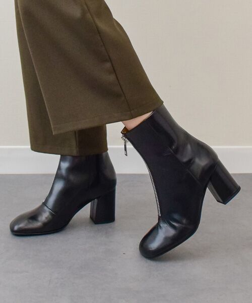 INTER-CHAUSSURES/インター ショシュール 【FABIO RUSCONI】センタージップオブリークトウブーツ ブラック 37 INTER-CHAUSSURES/インター ショシュール 【FABIO RUSCONI】センタージップオブリークトウブーツ ブラック 37