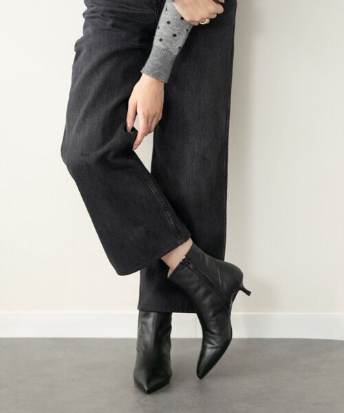 INTER-CHAUSSURES / インター ショシュール ブーツ（ショート丈） | 【FABIO RUSCONI】ポインテッドトウプレーンショートブーツ | 詳細10