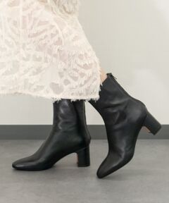 INTER-CHAUSSURES / インター ショシュール ブーツ（ショート丈） | 【FABIO RUSCONI】バックジップスムースレザーショートブーツ