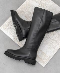 INTER-CHAUSSURES / インター ショシュール ブーツ（ロング丈） | 【FABIO RUSCONI】ラウンドトウトラックソールロングブーツ