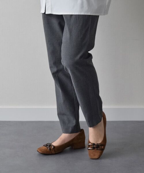 INTER-CHAUSSURES / インター ショシュール パンプス | 【INTER-CHAUSSURES】スクエアトウローヒールバックルパンプス | 詳細25