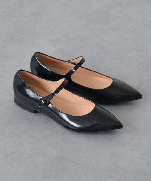 INTER-CHAUSSURES/インター ショシュール 【INTER-CHAUSSURES】ポインテッドトウストラップパンプス ブラック 37 INTER-CHAUSSURES/インター ショシュール 【INTER-CHAUSSURES】ポインテッドトウストラップパンプス ブラック 37