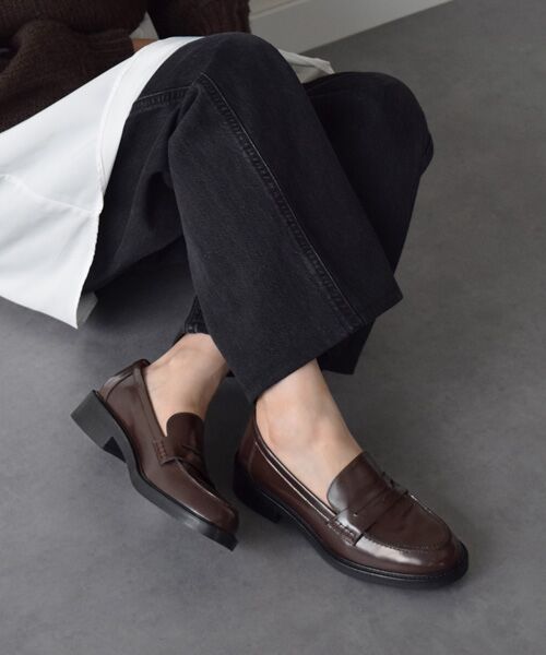 INTER-CHAUSSURES/インター ショシュール 【INTER-CHAUSSURES】ベーシックレザーローファー ダークブラウン 35 INTER-CHAUSSURES/インター ショシュール 【INTER-CHAUSSURES】ベーシックレザーローファー ダークブラウン 35