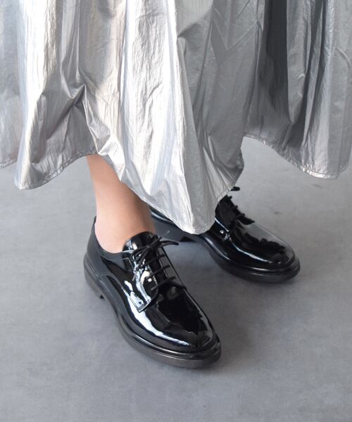 INTER-CHAUSSURES/インター ショシュール 【INTER-CHAUSSURES】ラウンドトウレザーダービーシューズ ブラック 39 INTER-CHAUSSURES/インター ショシュール 【INTER-CHAUSSURES】ラウンドトウレザーダービーシューズ ブラック 39