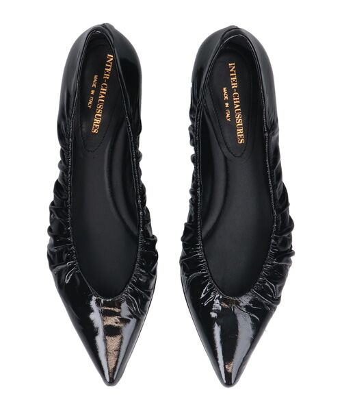 INTER-CHAUSSURES / インター ショシュール パンプス | 【INTER-CHAUSSURES】ポインテッドトウギャザーパンプス | 詳細5