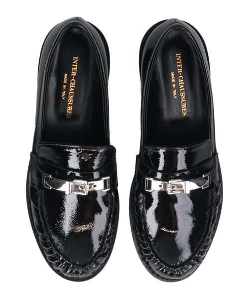 INTER-CHAUSSURES / インター ショシュール ビジネス・ドレスシューズ | 【INTER-CHAUSSURES】ラウンドトウメタルベルトローファー | 詳細5