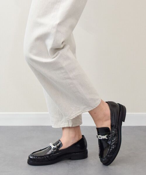 INTER-CHAUSSURES / インター ショシュール ビジネス・ドレスシューズ | 【INTER-CHAUSSURES】ラウンドトウメタルベルトローファー | 詳細8