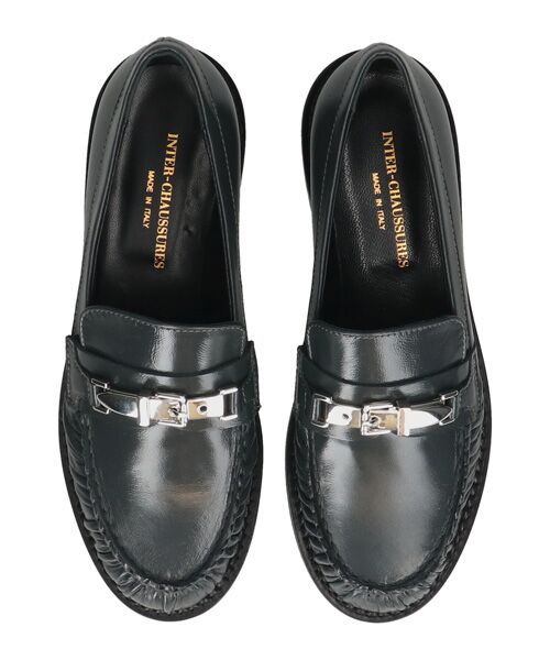 INTER-CHAUSSURES / インター ショシュール ビジネス・ドレスシューズ | 【INTER-CHAUSSURES】ラウンドトウメタルベルトローファー | 詳細14