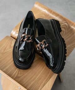 INTER-CHAUSSURES / インター ショシュール ビジネス・ドレスシューズ | 【INTER-CHAUSSURES】撥水厚底チェーンローファー
