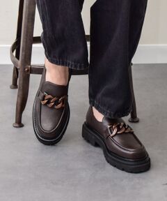 INTER-CHAUSSURES / インター ショシュール ビジネス・ドレスシューズ | 【INTER-CHAUSSURES】撥水厚底チェーンローファー