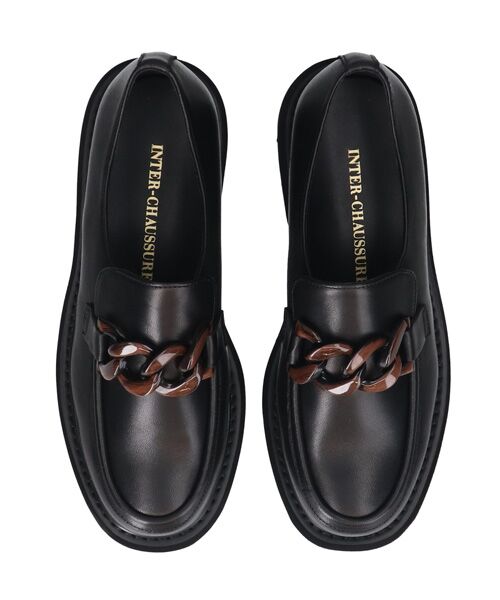 INTER-CHAUSSURES / インター ショシュール ビジネス・ドレスシューズ | 【INTER-CHAUSSURES】撥水厚底チェーンローファー | 詳細1