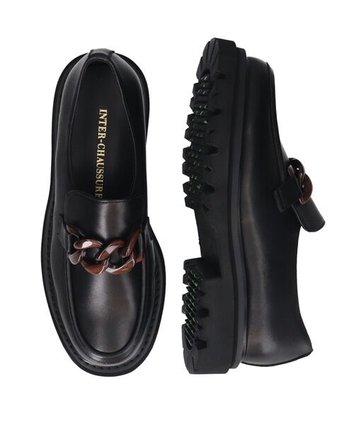 INTER-CHAUSSURES / インター ショシュール ビジネス・ドレスシューズ | 【INTER-CHAUSSURES】撥水厚底チェーンローファー | 詳細2