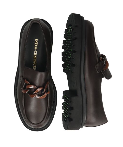 INTER-CHAUSSURES / インター ショシュール ビジネス・ドレスシューズ | 【INTER-CHAUSSURES】撥水厚底チェーンローファー | 詳細24