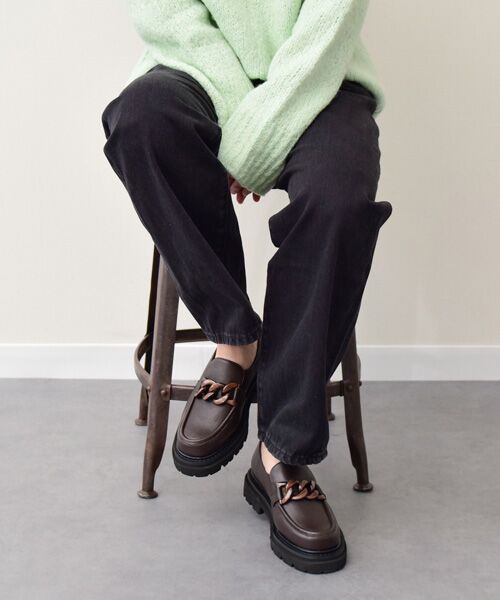 INTER-CHAUSSURES / インター ショシュール ビジネス・ドレスシューズ | 【INTER-CHAUSSURES】撥水厚底チェーンローファー | 詳細26