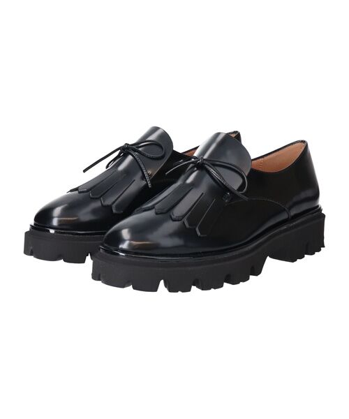 INTER-CHAUSSURES/インター ショシュール 【INTER-CHAUSSURES】ライトタンクソールキルトシューズ ブラック 38 INTER-CHAUSSURES/インター ショシュール 【INTER-CHAUSSURES】ライトタンクソールキルトシューズ ブラック 38