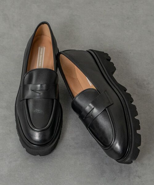 INTER-CHAUSSURES / インター ショシュール ビジネス・ドレスシューズ | 【INTER-CHAUSSURES】ライトタンクソールローファー(ブラック)