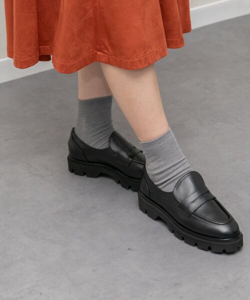 INTER-CHAUSSURES / インター ショシュール ビジネス・ドレスシューズ | 【INTER-CHAUSSURES】ラウンドトウタンクソールローファー | 詳細8