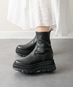 INTER-CHAUSSURES / インター ショシュール ブーツ（ショート丈） | 【INTER-CHAUSSURES】ボリュームソールストレッチブーツ