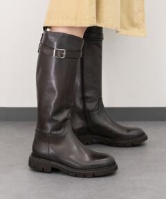 INTER-CHAUSSURES / インター ショシュール ブーツ（ロング丈） | 【INTER-CHAUSSURES】ラウンドトウトラックソールロングブーツ