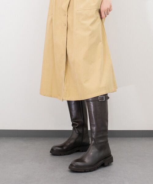 INTER-CHAUSSURES / インター ショシュール ブーツ（ロング丈） | 【INTER-CHAUSSURES】ラウンドトウトラックソールロングブーツ | 詳細13