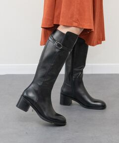 INTER-CHAUSSURES / インター ショシュール ブーツ（ロング丈） | 【INTER-CHAUSSURES】ラウンドトウミドルヒールロングブーツ