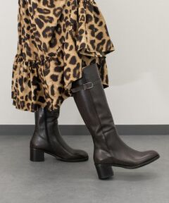 INTER-CHAUSSURES / インター ショシュール ブーツ（ロング丈） | 【INTER-CHAUSSURES】ラウンドトウミドルヒールロングブーツ