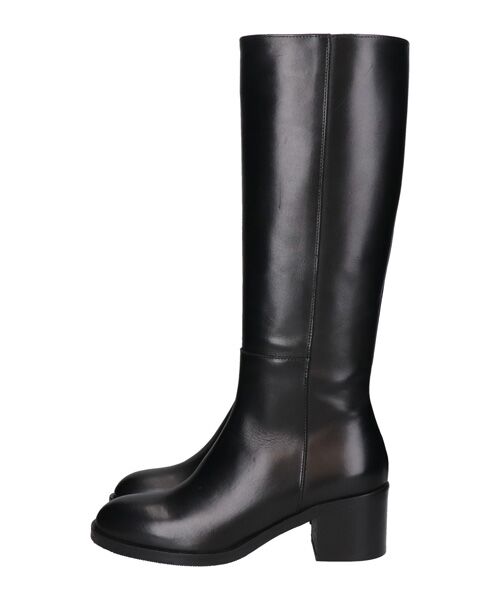 INTER-CHAUSSURES / インター ショシュール ブーツ（ロング丈） | 【INTER-CHAUSSURES】ラウンドトウサイドシームロングブーツ | 詳細1