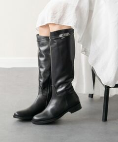 INTER-CHAUSSURES / インター ショシュール ブーツ（ロング丈） | 【INTER-CHAUSSURES】ラウンドトウローヒールロングブーツ