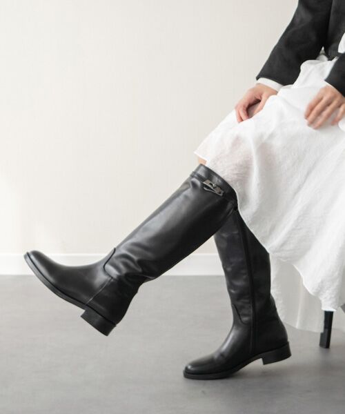 INTER-CHAUSSURES / インター ショシュール ブーツ（ロング丈） | 【INTER-CHAUSSURES】ラウンドトウローヒールロングブーツ | 詳細7