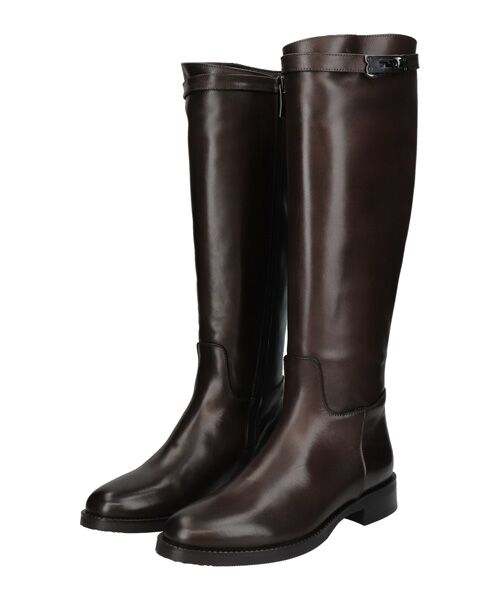 INTER-CHAUSSURES / インター ショシュール ブーツ（ロング丈） | 【INTER-CHAUSSURES】ラウンドトウローヒールロングブーツ | 詳細10