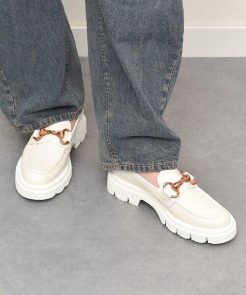 INTER-CHAUSSURES/インター ショシュール 【LUCA GROSSI】ワントーンビットローファー アイボリー 37 INTER-CHAUSSURES/インター ショシュール 【LUCA GROSSI】ワントーンビットローファー アイボリー 37