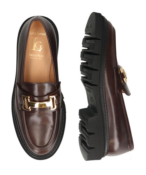 INTER-CHAUSSURES / インター ショシュール ビジネス・ドレスシューズ | 【LUCA GROSSI】タンクソールメタルバックルローファー | 詳細13