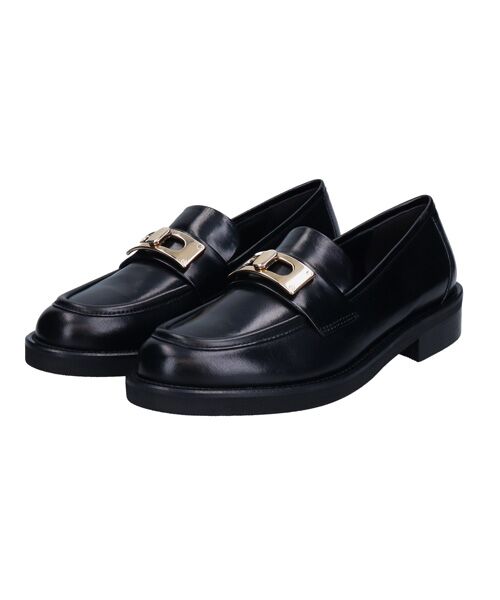 INTER-CHAUSSURES/インター ショシュール 【LUCA GROSSI】ラウンドトウメタルオーナメントローファー ブラック 38 INTER-CHAUSSURES/インター ショシュール 【LUCA GROSSI】ラウンドトウメタルオーナメントローファー ブラック 38