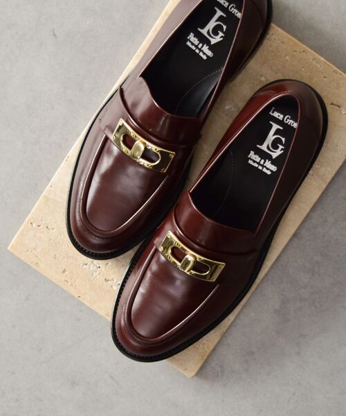INTER-CHAUSSURES / インター ショシュール ビジネス・ドレスシューズ | 【LUCA GROSSI】ラウンドトウメタルオーナメントローファー | 詳細18
