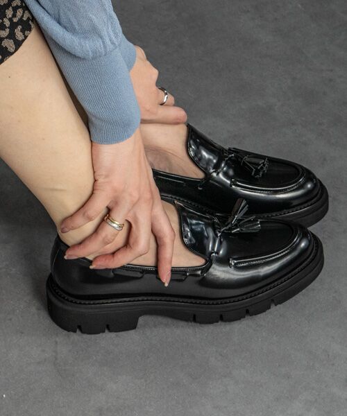 INTER-CHAUSSURES / インター ショシュール ビジネス・ドレスシューズ | 【LUCA GROSSI】タンクソールタッセルローファー | 詳細8