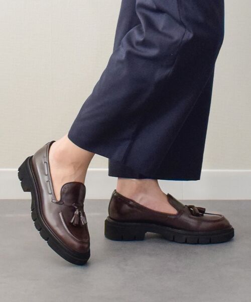 INTER-CHAUSSURES/インター ショシュール 【LUCA GROSSI】タンクソールタッセルローファー ダークブラウン 37 INTER-CHAUSSURES/インター ショシュール 【LUCA GROSSI】タンクソールタッセルローファー ダークブラウン 37