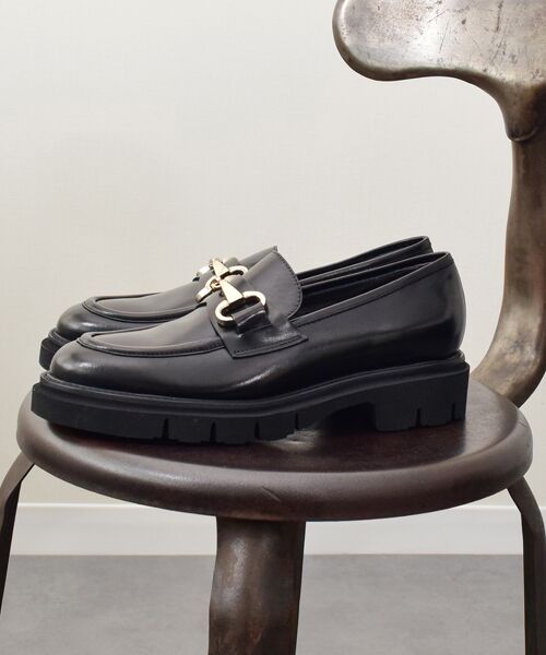 INTER-CHAUSSURES/インター ショシュール 【LUCA GROSSI】タンクソールビットローファー ブラック 35 INTER-CHAUSSURES/インター ショシュール 【LUCA GROSSI】タンクソールビットローファー ブラック 35